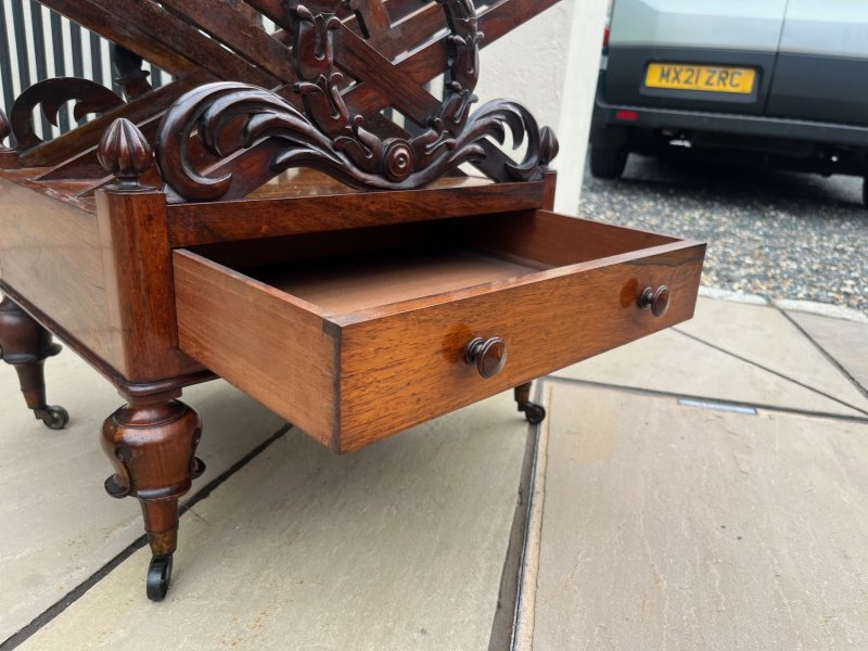 A fine quality William IV Period rosewood Canterbury designed by J.C louden